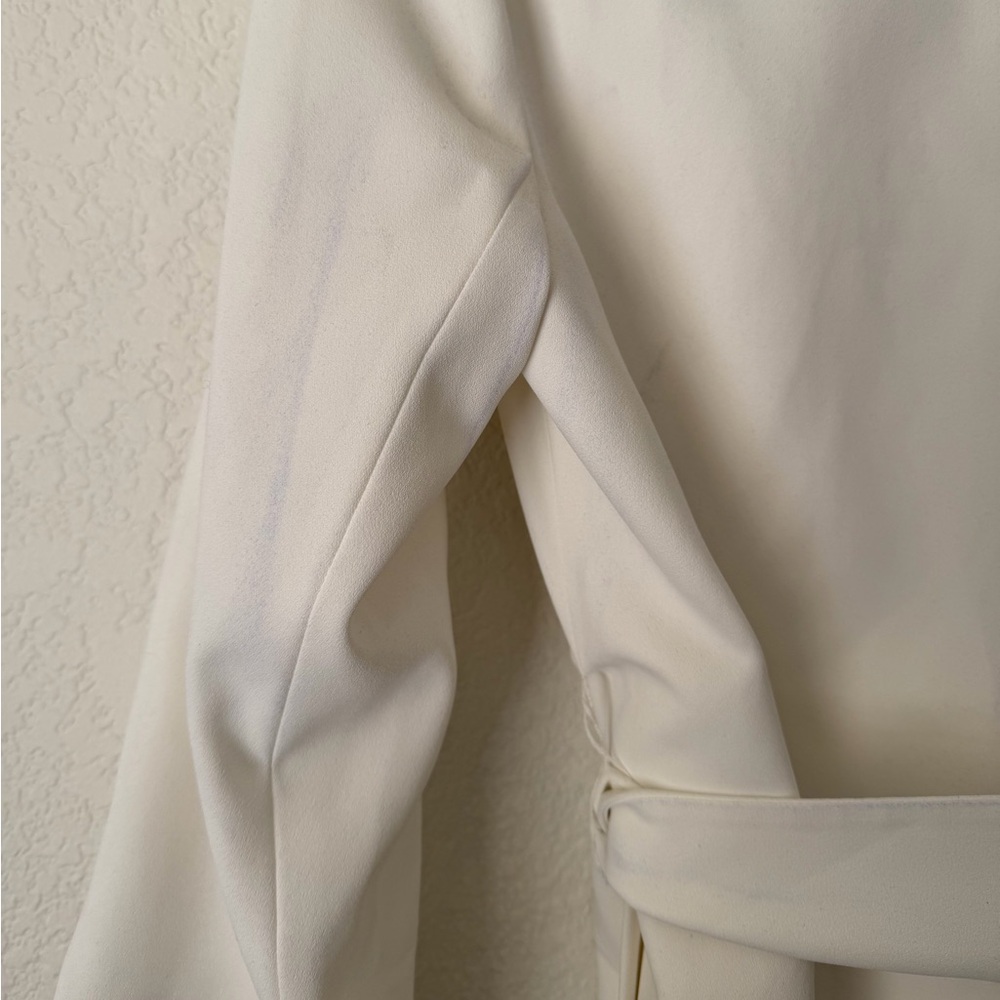 Alice + Olivia Wheaton Shawl Colllar Wrap Blazer in Off White - Picture 16 of 16